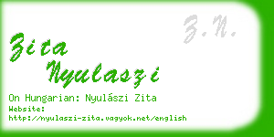 zita nyulaszi business card